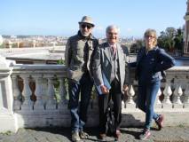 Francesco Cefalo, Enrico Luciani e la prof. Paola Presentini al panorama di Roma davanti al Fontanone