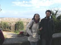 Claudio Mancini e la prof.ssa Matilde Sarti con alle spalle lo splendido panorama di Roma