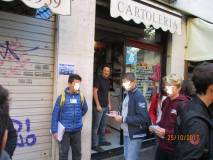 In cammino per Monteverde verso le brecce. Saluti a Cristiano Di Giorgio che stampa per noi foto storiche