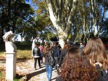 Le classi hanno modo di visitare i busti del Parco Gianicolense