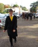 Arrivano a Villa Pamphili i liceali di S. Orsola: in testa la prof.ssa Francesca Giglio