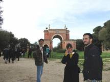 All'arco dei Quattro Venti il prof. Pietro Mecciaro con la prof. Francesca Giglio