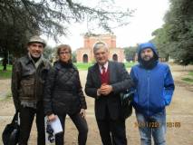 Da sinistra l’architetto Francesco Cefalo, la prof.ssa Paola Presentini, Enrico Luciani , l’assistente Alessandro Sacchetti