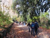 Veloci, le classi camminano sulla stradina che porta alla banchina dove spara il cannone