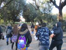 La III F sul viale dei combattimenti, verso l’Arco dei Quattro Venti