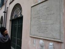 A Casale Barberini il racconto dei combattimenti al sesto bastione. Si legge la lapide per il dono della Villa al popolo di Roma da parte della vedova Henriette Wurts Tower