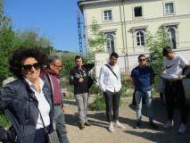 Subito al pannello del 3 giugno 1849:  sulla sinistra la prof. Muscatello e Massimo Capoccetti
