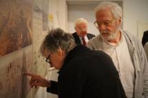 L’On. Gemma Guerrini osserva il territorio del 1849 dal nostro pannello il Panorama di Roma