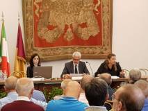 Da destra verso sinistra: l'ing. Carla Cappiello, l'ing. Roberto Botta, l'ing. Maria Elena D'Effremo