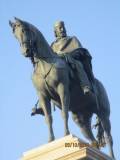 Garibaldi in pieno sole sovrasta il Gianicolo