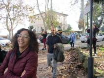 La prof.ssa Rossella Comito tra i primi ad arrivare al Monumento di Anita