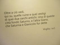 Un testo di Virgilio (I secolo a. C.) sul Gianicolo