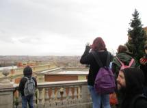 Dal fontanone il panorama di Roma