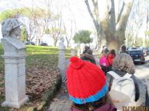 Si cammina tra i busti del Parco, nell'immagine il busto di Pagliari, caduto a Porta Pia