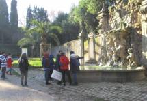 La fontana dei fauni a Villa Sciarra