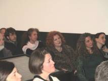 La prof. Maria Pia Blasi e sullo sfondo: Mara Minasi accanto a Manuela Franci e Noemi Cavicchia Grimaldi con Andrea Grimaldi