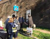 Dal pannello delle brecce si vede chiaramente l’abbattimento delle mura operato dai francesi