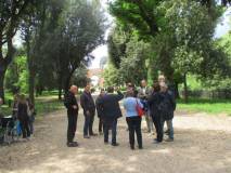 Massimo Capoccetti, per i richiedenti, prosegue la visita nel racconto dei combattimenti del 3 giugno 1849 (bravo!)