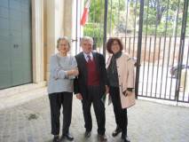 La prof.ssa Annita Jallet Garibaldi saluta con simpatia Enrico Luciani e la prof.ssa Marina Formica