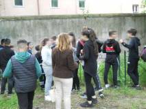 I ragazzi  alla fine della discesa