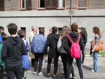 L’arrivo alla sede del Circolo Amilcare Cipriani e Comitato Gianicolo