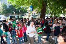 Arrivano a San Pancrazio i gruppi visite sui luoghi: ecco l’ elementare IV C con la Maestra M. Luisa Palmieri da Largo Oriani, contenta … Foto autorizzate