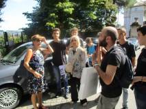 Arrivati al Parco, Roberto Calabria saluta la classe: gli viene rivolto un affettuoso saluto. Grazie
