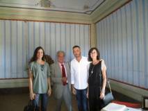 Enrico Luciani con Luciano Giulianelli, vice Sindaco di Scarlino, con Alessia e la figlia Rita