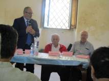 Eugenio  Fusignani , vice sindaco di Ravenna, con Mino Consumi e il prof. Fabio Bertini