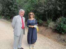 Enrico Luciani saluta Irene Marconi assessore Cultura e Scuola di Massa Marittima