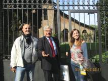 All'ottavo bastione Enrico Luciani tra il prof. Alessandro Granata e la professoressa Daniela Liberatori