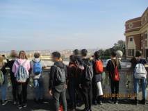 Davanti al Fontanone il panorama di Roma…
