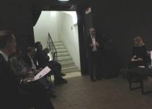 Nell'oscurità… della sala l’intervento/saluto di Maurizio Marrale del Comitato di quartiere Monteverde Vecchio