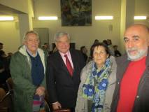 Enrico Luciani e Giovanna De Luca tra il prof. Massimo Tegolini e il Consigliere XII Domenico Basile
