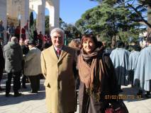 Enrico Luciani e Giovanna De Luca presenti in rappresentanza dell’Associazione A. Cipriani e Comitato Gianicolo, gentilmente richiamata nella relazione del Gen. Simeone