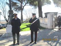 Presenti  i Carabinieri con il comandante Agostino Pinca sempre vigile