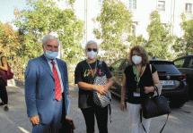 Enrico Luciani con la Prof.ssa Loredana Cioffi e la nostra guida Daniela Donghia