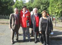 In foto ricordo, da sinistra, Giacomo Bucolo, Fulvio Crocenzi, Enrico Luciani, Giovanna De Luca