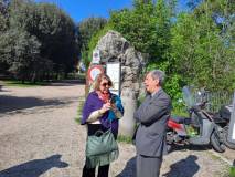 La professoressa Fabiana Francescangelo e Giacomo Bucolo in conversazione