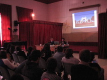 Enrico Luciani e Roberto Calabria durante la visita virtuale