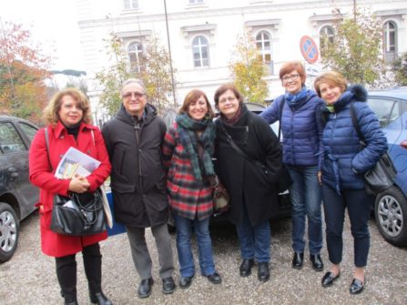 Daniela Donghia e Massimo Capoccetti con le professoresse Valentina Giacalone, Anna Rita Nucci, Cristina Ganassi, Imma Germinario