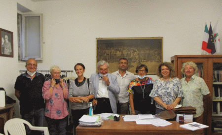 da sinistra: Massimo Capoccetti, Ivana Colletta, Marina Pacetti, Enrico Luciani, Dario Luciani, Giovanna De Luca, Daniela Donghia, Ines Pietracci