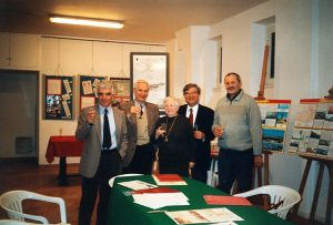 3 dicembre 2003: Il Comitato Gianicolo brindada sinistra: Monsagrati, Balzarro, Luciani, Bove